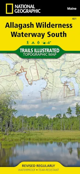 Allagash Wilderness Waterway South Map (National Geographic Trails Illustrated Map, 401) Map  Folded Map, January 1, 2020