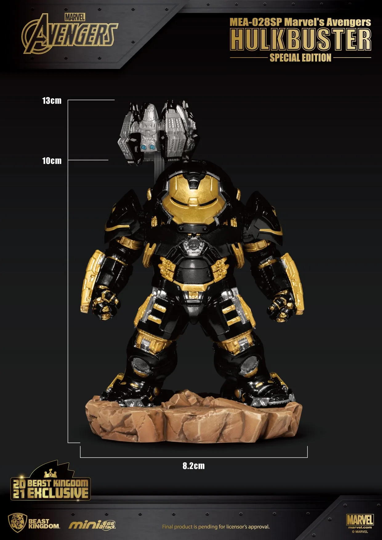 Beast Kingdom MEA-028SP Marvel Avengers: Hulkbuster Special Edition Mini Egg Attack Figure