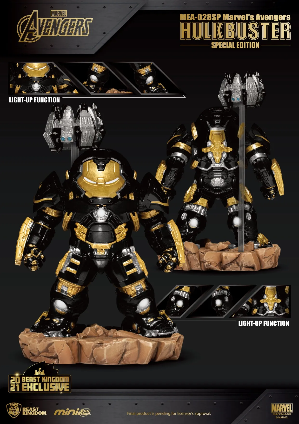 Beast Kingdom MEA-028SP Marvel Avengers: Hulkbuster Special Edition Mini Egg Attack Figure