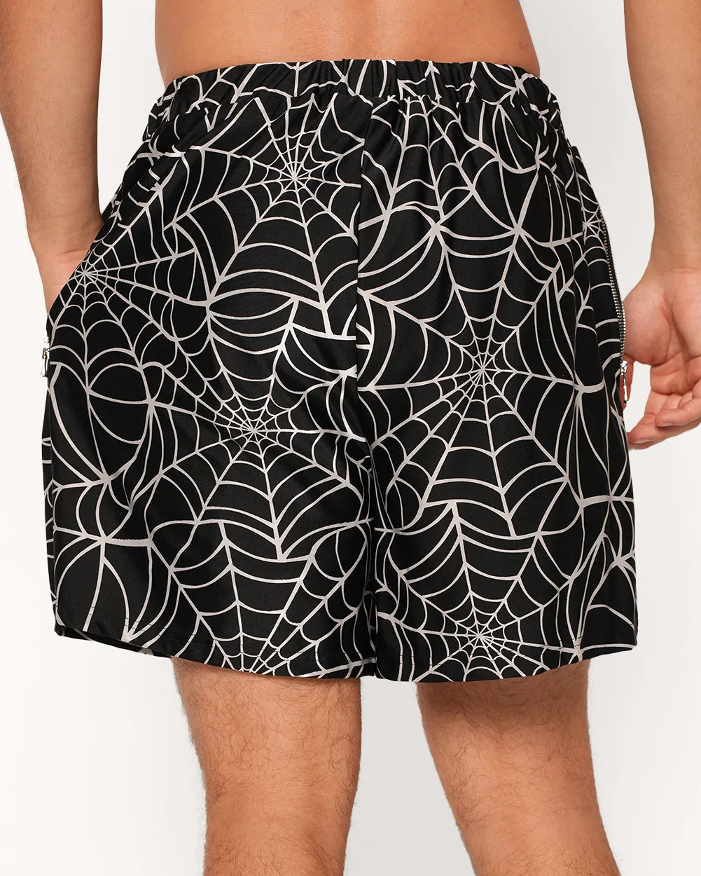 Contortionist Reflective Spider Web Men's Shorts