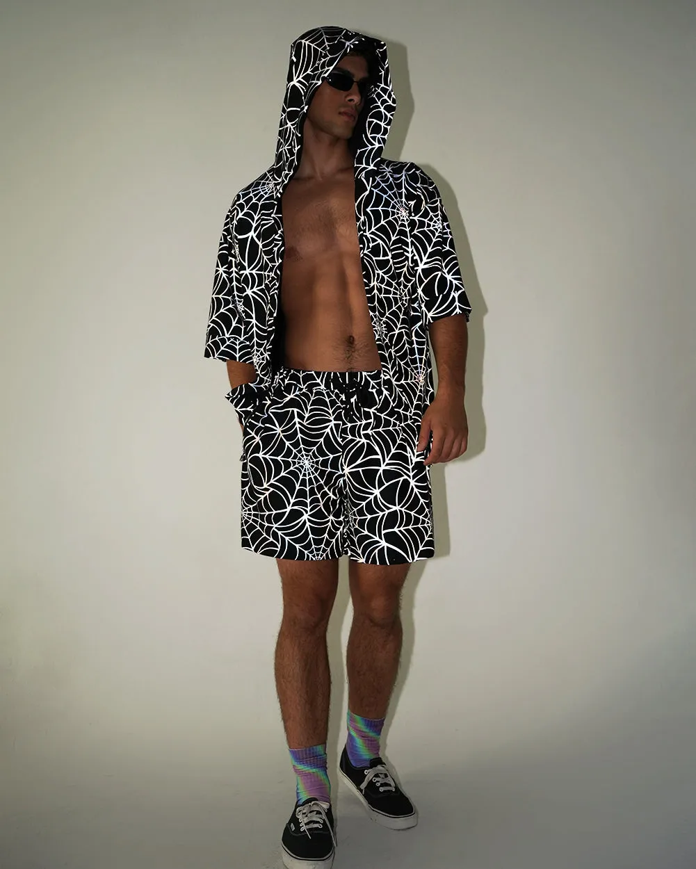 Contortionist Reflective Spider Web Men's Shorts