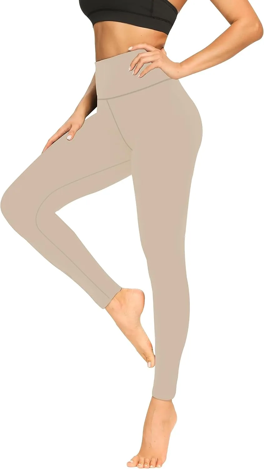 FULLSOFT Soft Leggings for Women - High Waisted Tummy Control No See Through Workout Yoga Pants