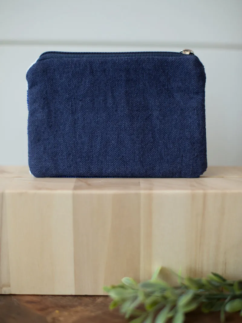 Game Day Coin Bag - Blue and White