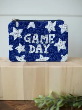 Game Day Coin Bag - Blue and White