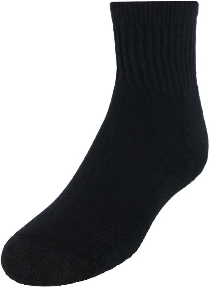 Hanes Boys' Socks, Double Tough Cushioned Ankle and No Show, 12-Pair Packs