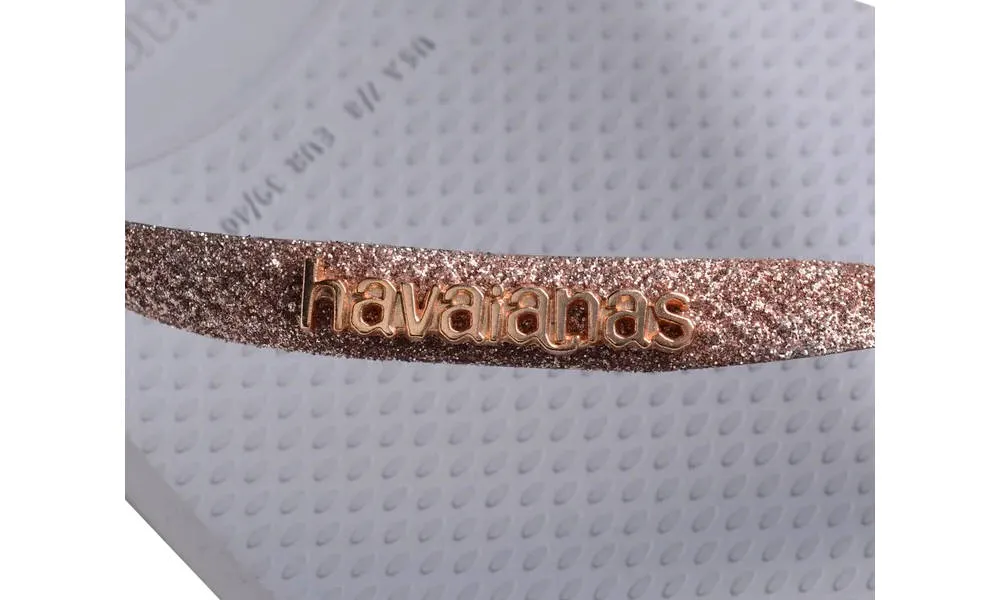 Havaianas Womens Slim Square Glitter Sandal Ice Grey