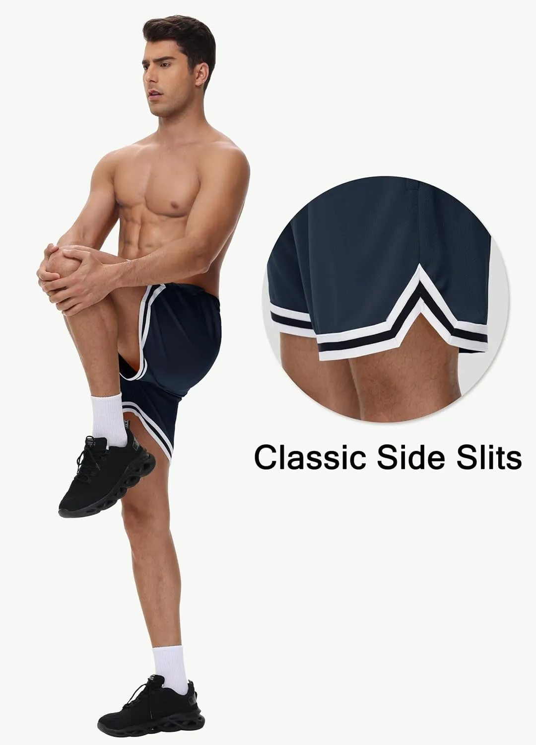 JWM Mens Long Basketball Shorts with Zip Pockets - 11" Mesh Athletic Gym Workout Sport Shorts Quick Dry Lightweight
