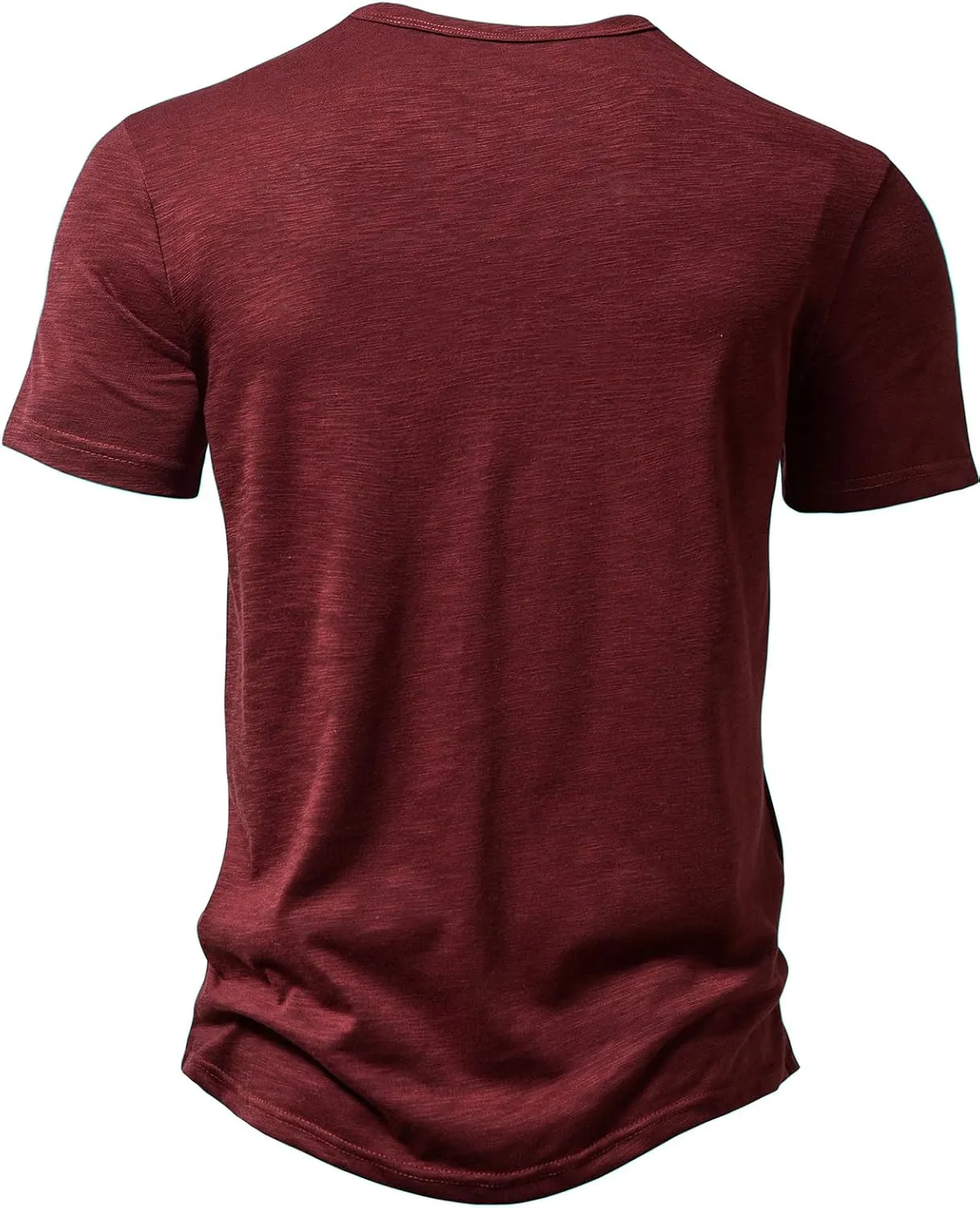 Men's Short Sleeve Henley Shirt Casual Stretchy Slim Fit T Shirt