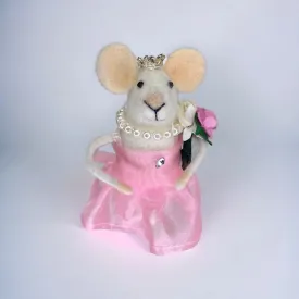 Pink needle felt wool Ballerina Mouse, Gift for Ballerina Dance Lover, Birthday Gift, Mouse Lovers Gift, Dancers Birthday Gift