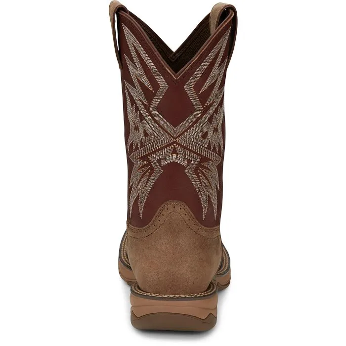 Tony Lama Bartlett Square Toe Light Tan 11" Work Boot RR3359